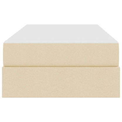 Letto con contenitore e materasso Crema 100 x 200 cm Poliestere | homemem39