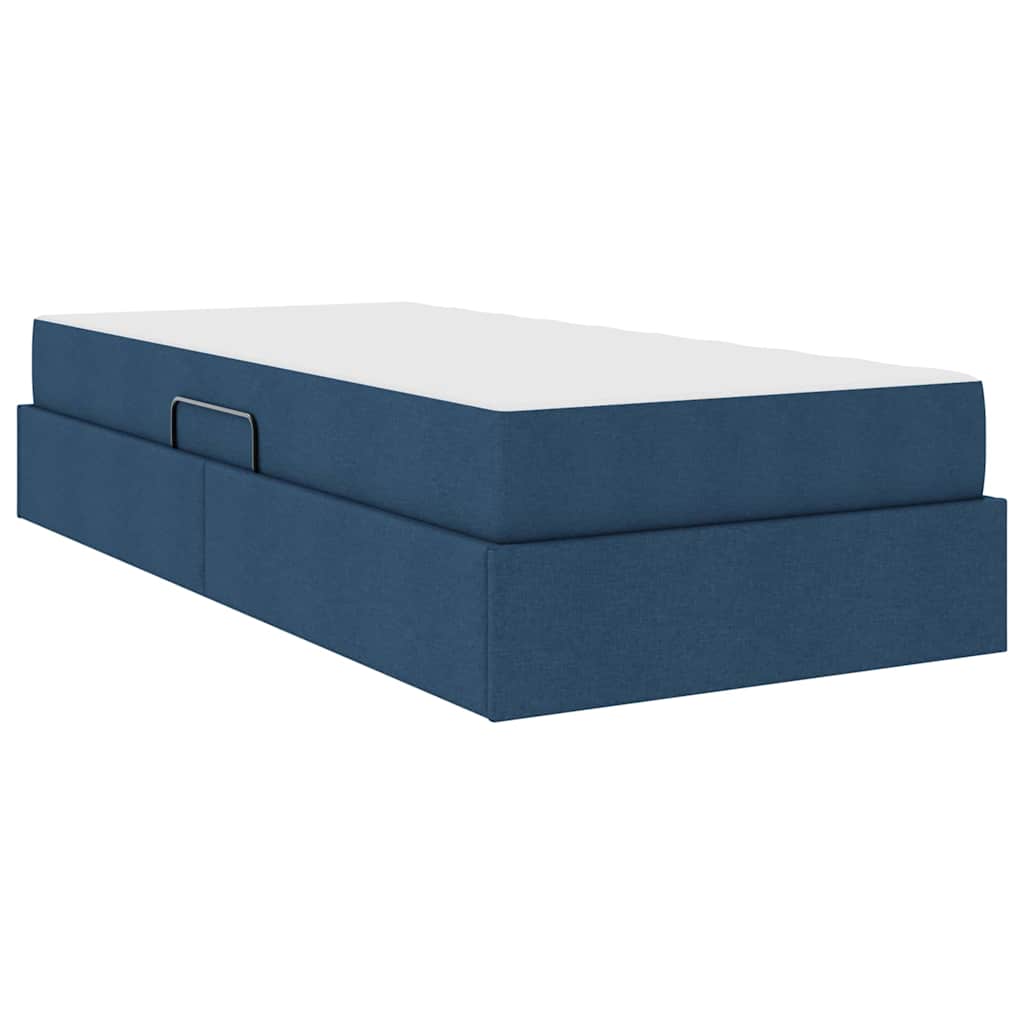 Letto con contenitore e materasso Blu 100 x 200 cm Poliestere | homemem39