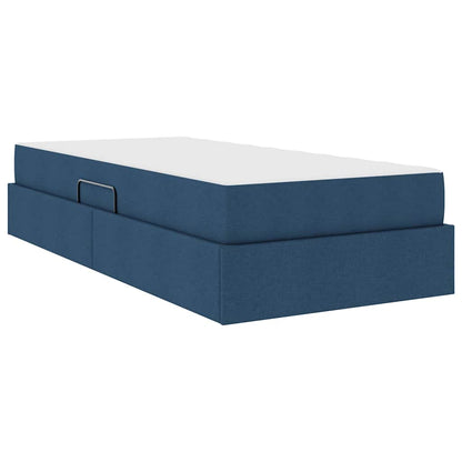 Letto con contenitore e materasso Blu 100 x 200 cm Poliestere | homemem39