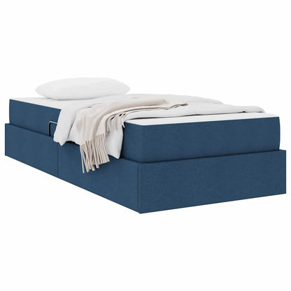 Letto con contenitore e materasso Blu 100 x 200 cm Poliestere | homemem39