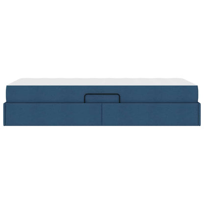 Letto con contenitore e materasso Blu 100 x 200 cm Poliestere | homemem39