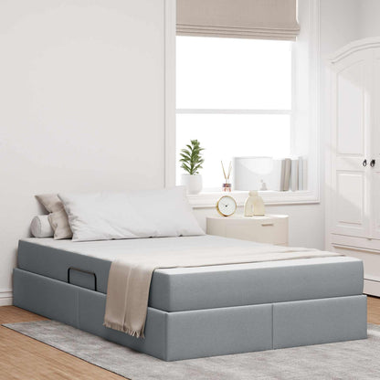 Letto con contenitore e materasso Grigio chiaro 120 x 190 cm | homemem39