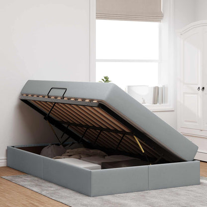 Letto con contenitore e materasso Grigio chiaro 120 x 190 cm | homemem39