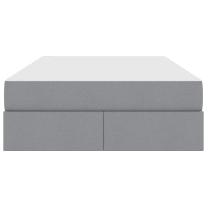 Letto con contenitore e materasso Grigio chiaro 120 x 190 cm | homemem39