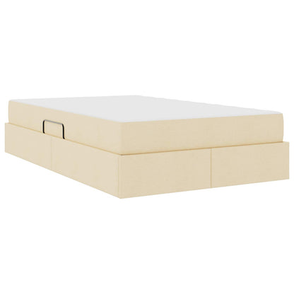 Letto con contenitore e materasso Crema 120 x 190 cm Poliestere | homemem39