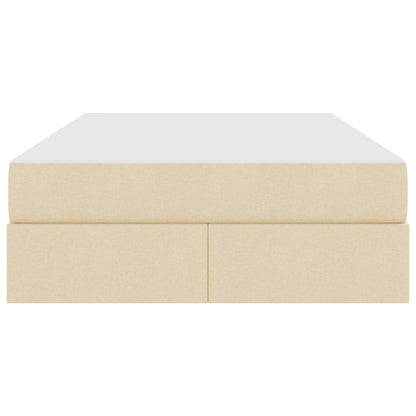 Letto con contenitore e materasso Crema 120 x 190 cm Poliestere | homemem39