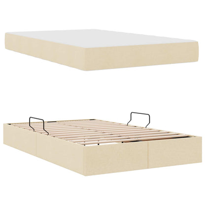 Letto con contenitore e materasso Crema 120 x 190 cm Poliestere | homemem39