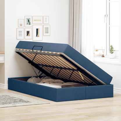 Letto con contenitore e materasso Blu 120 x 190 cm Poliestere | homemem39