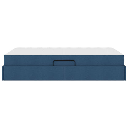 Letto con contenitore e materasso Blu 120 x 190 cm Poliestere | homemem39