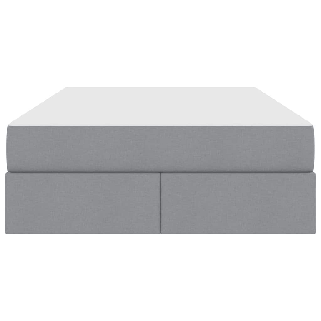Letto con contenitore e materasso Grigio chiaro 120 x 200 cm | homemem39
