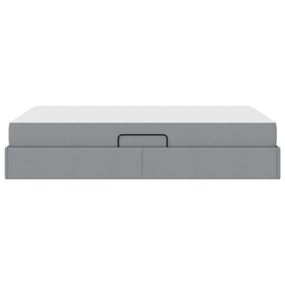 Letto con contenitore e materasso Grigio chiaro 120 x 200 cm | homemem39
