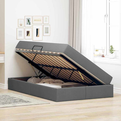 Letto con contenitore e materasso Grigio scuro 120 x 200 cm | homemem39