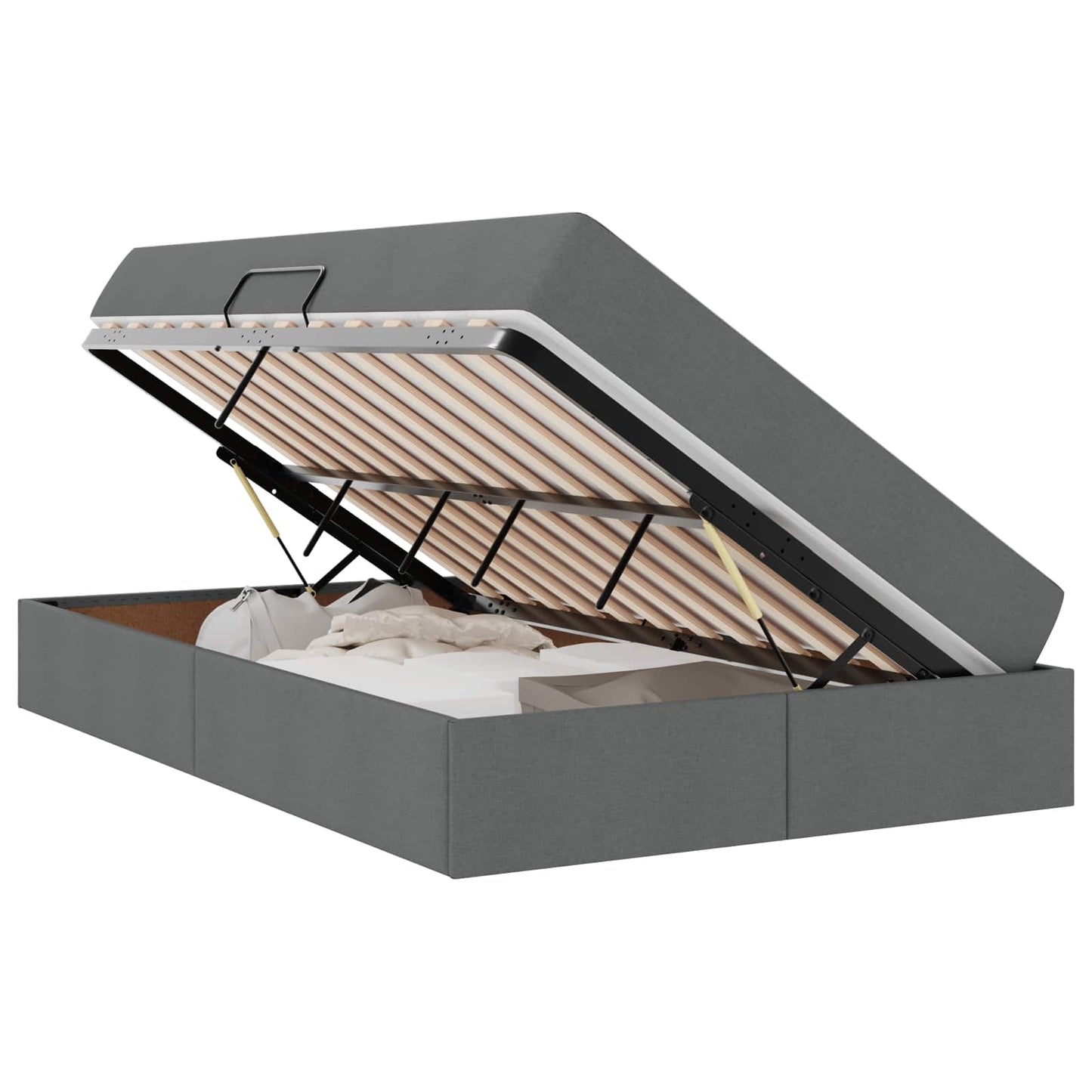 Letto con contenitore e materasso Grigio scuro 120 x 200 cm | homemem39
