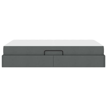 Letto con contenitore e materasso Grigio scuro 120 x 200 cm | homemem39