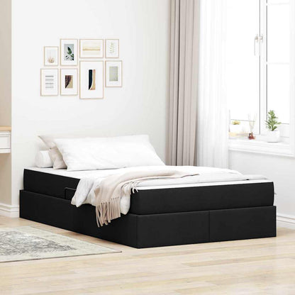 Letto con contenitore e materasso Nero 120 x 200 cm Poliestere | homemem39