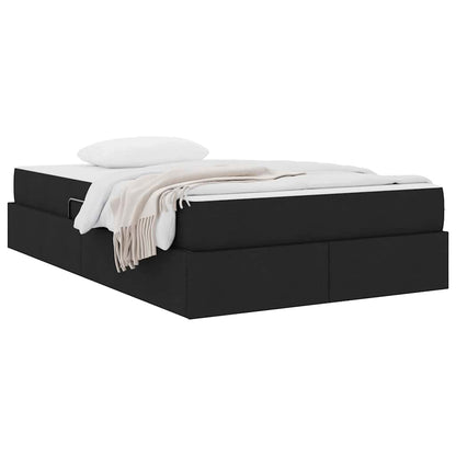 Letto con contenitore e materasso Nero 120 x 200 cm Poliestere | homemem39