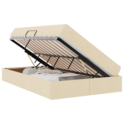 Letto con contenitore e materasso Crema 120 x 200 cm Poliestere | homemem39