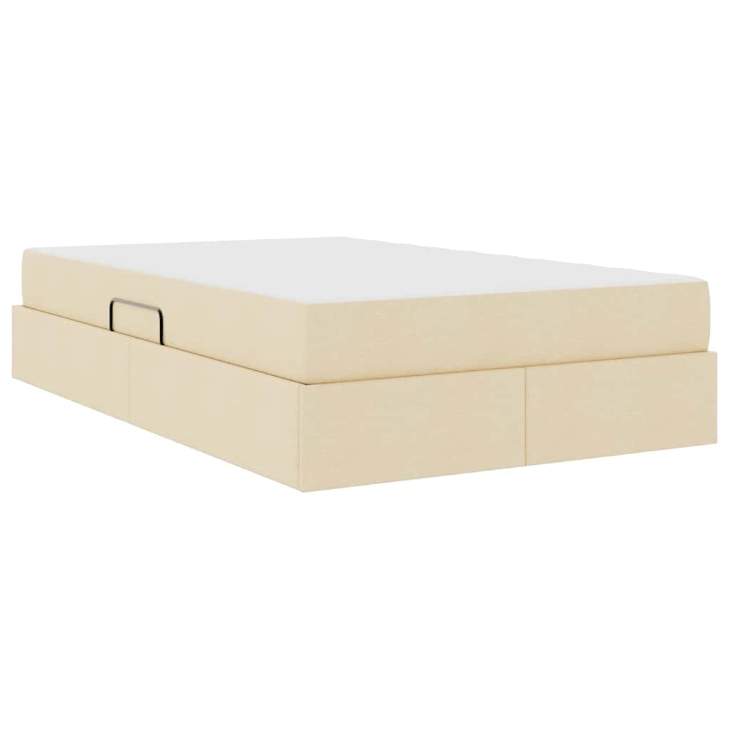 Letto con contenitore e materasso Crema 120 x 200 cm Poliestere | homemem39