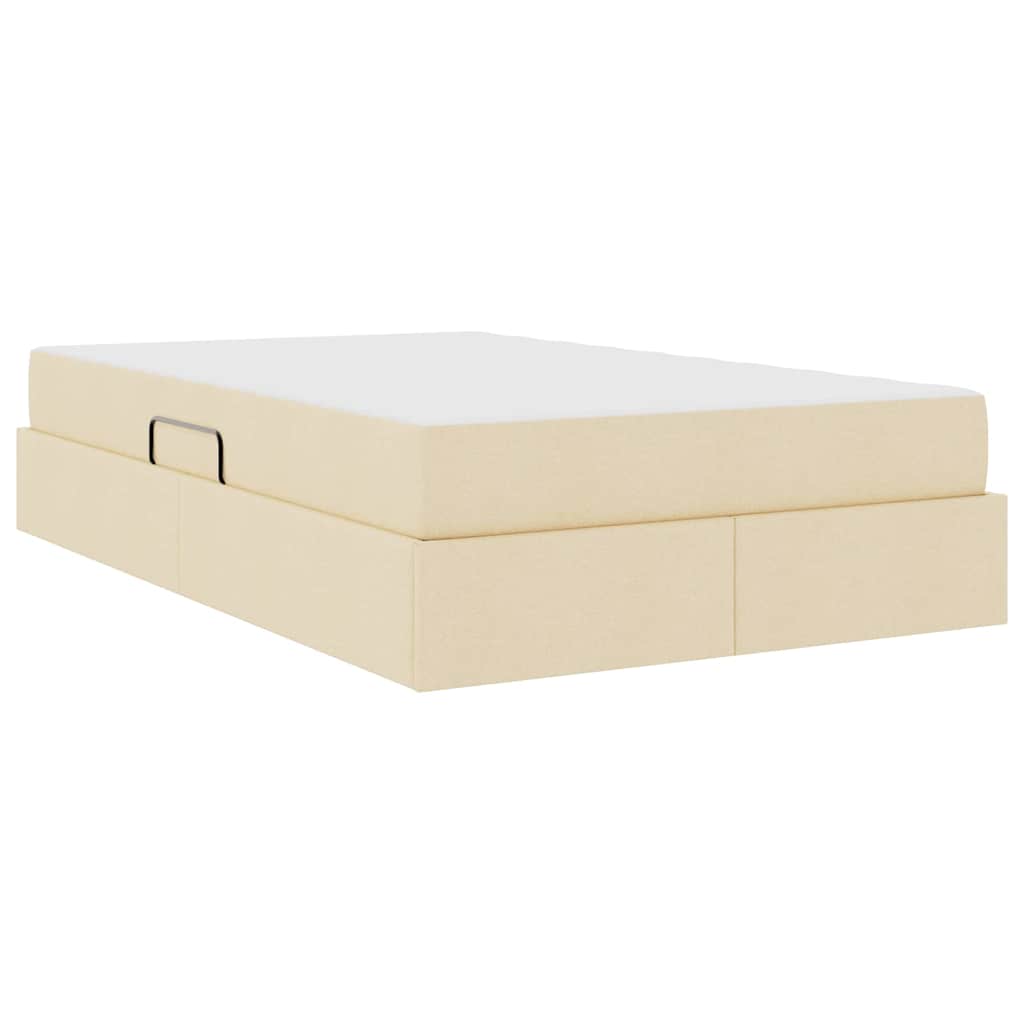 Letto con contenitore e materasso Crema 120 x 200 cm Poliestere | homemem39