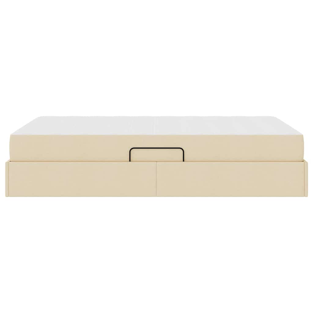 Letto con contenitore e materasso Crema 120 x 200 cm Poliestere | homemem39
