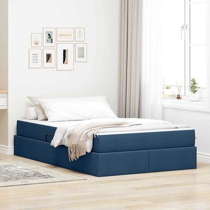 Letto con contenitore e materasso Blu 120 x 200 cm Poliestere