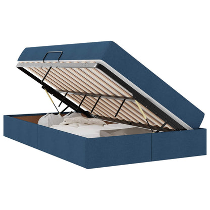 Letto con contenitore e materasso Blu 120 x 200 cm Poliestere