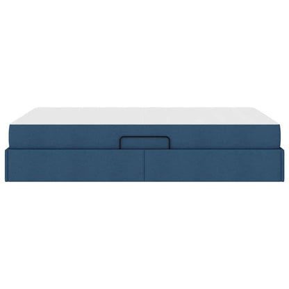 Letto con contenitore e materasso Blu 120 x 200 cm Poliestere