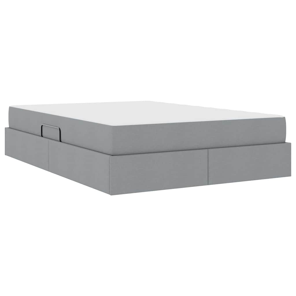 Letto con contenitore e materasso Grigio chiaro 140 x 190 cm | homemem39