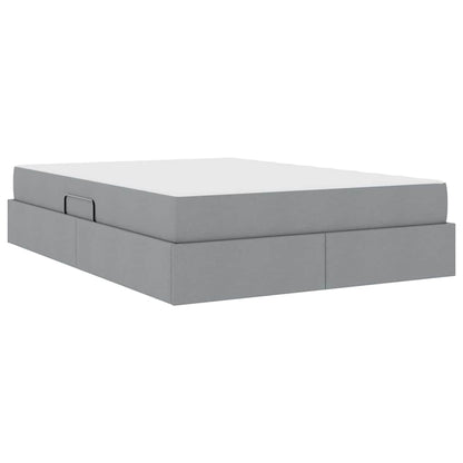 Letto con contenitore e materasso Grigio chiaro 140 x 190 cm | homemem39