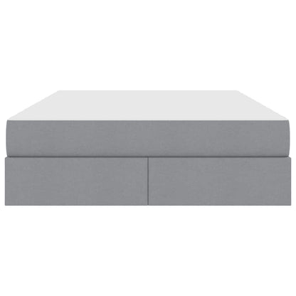 Letto con contenitore e materasso Grigio chiaro 140 x 190 cm | homemem39