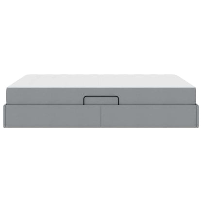 Letto con contenitore e materasso Grigio chiaro 140 x 190 cm | homemem39