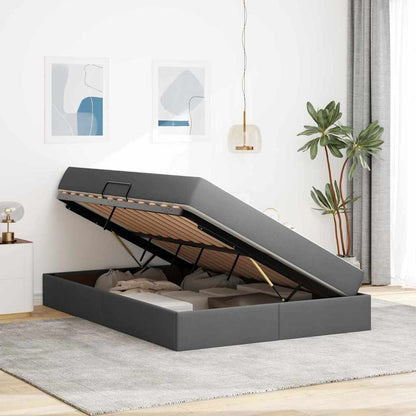 Letto con contenitore e materasso Grigio scuro 140 x 190 cm | homemem39