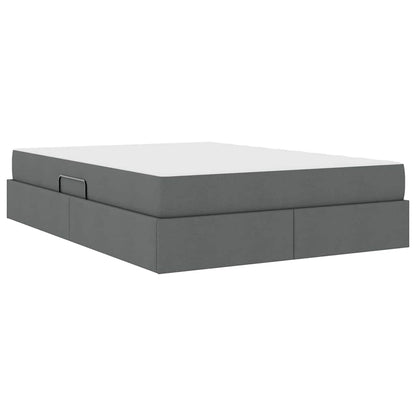 Letto con contenitore e materasso Grigio scuro 140 x 190 cm | homemem39