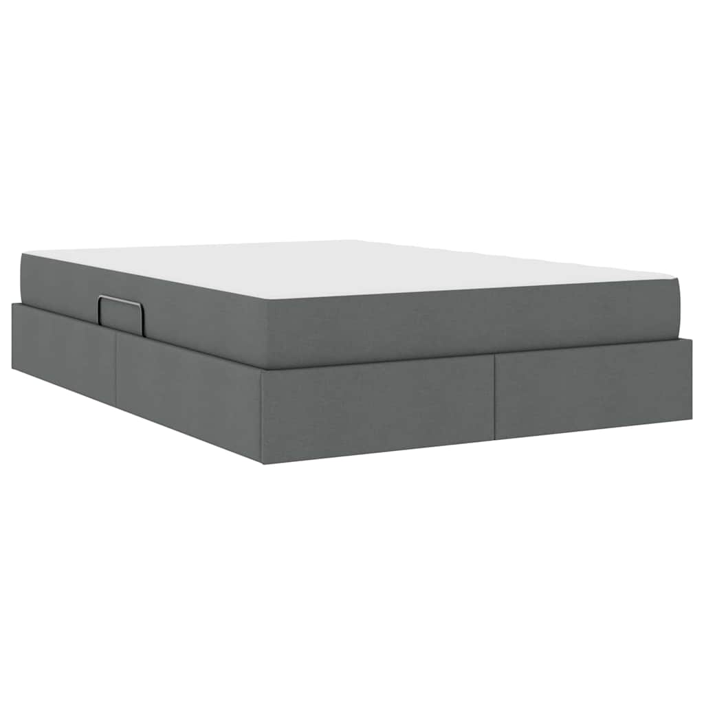 Letto con contenitore e materasso Grigio scuro 140 x 190 cm | homemem39