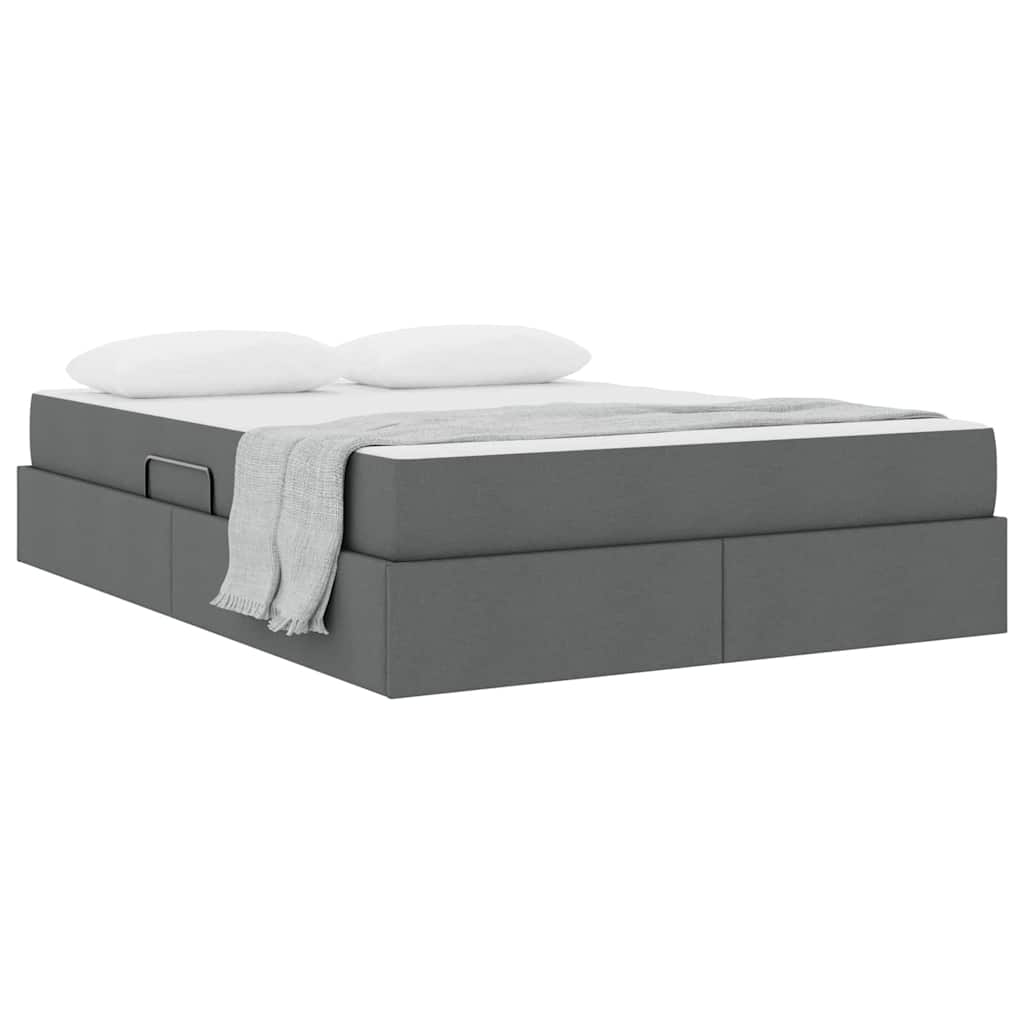 Letto con contenitore e materasso Grigio scuro 140 x 190 cm | homemem39