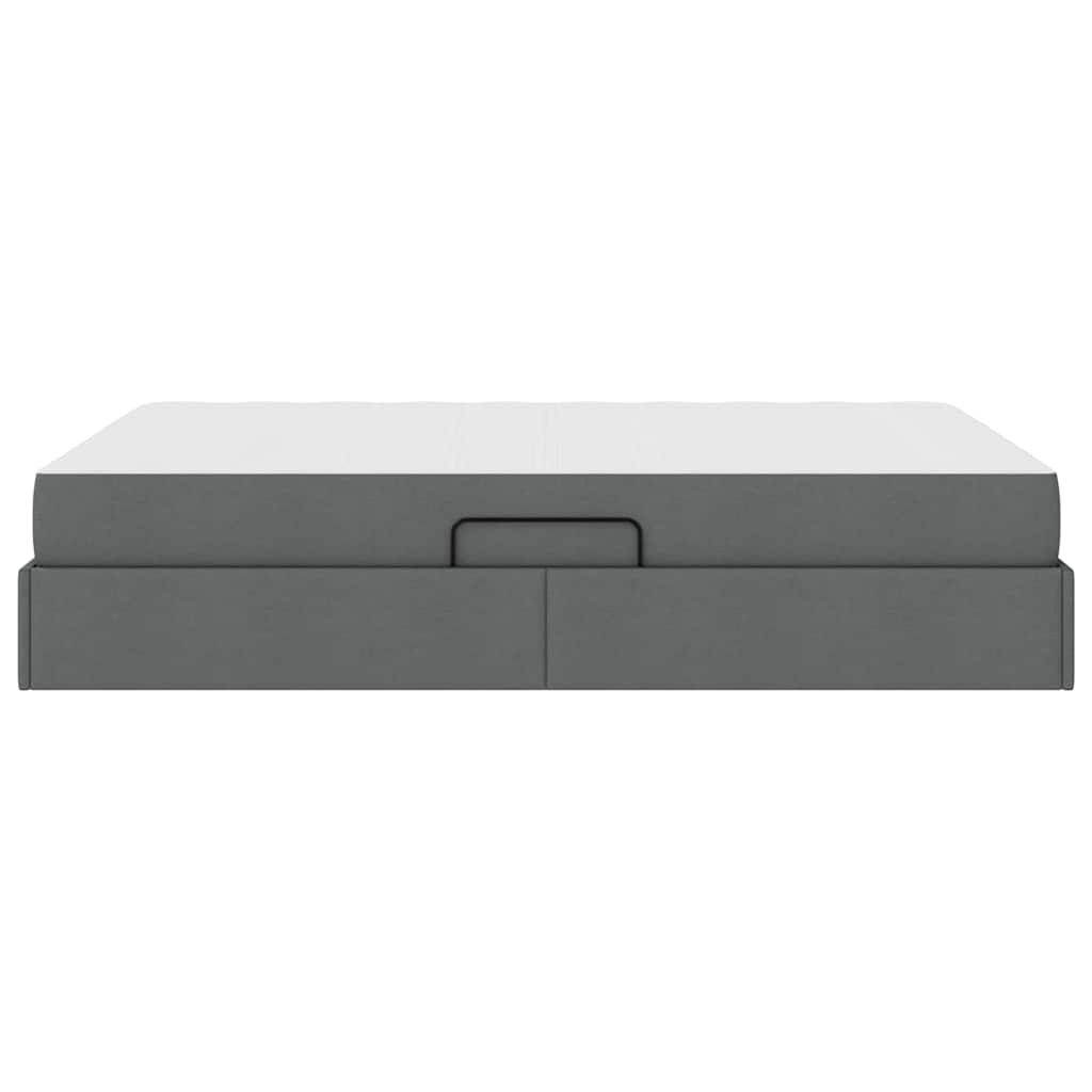 Letto con contenitore e materasso Grigio scuro 140 x 190 cm | homemem39