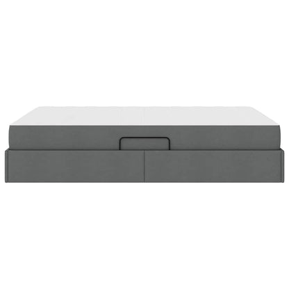 Letto con contenitore e materasso Grigio scuro 140 x 190 cm | homemem39