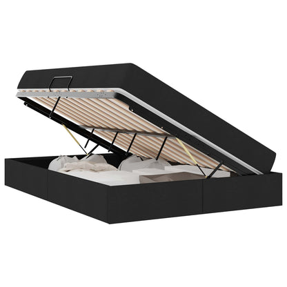 Letto con contenitore e materasso Nero 140 x 190 cm Poliestere | homemem39