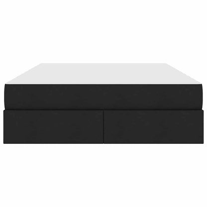 Letto con contenitore e materasso Nero 140 x 190 cm Poliestere | homemem39