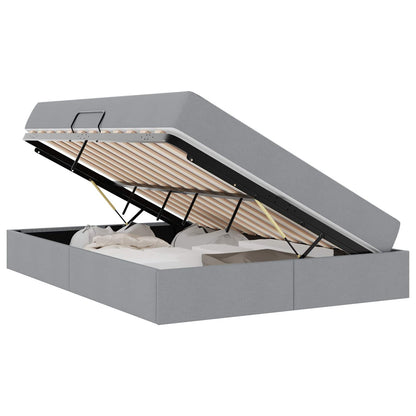 Letto con contenitore e materasso Grigio chiaro 140 x 200 cm | homemem39