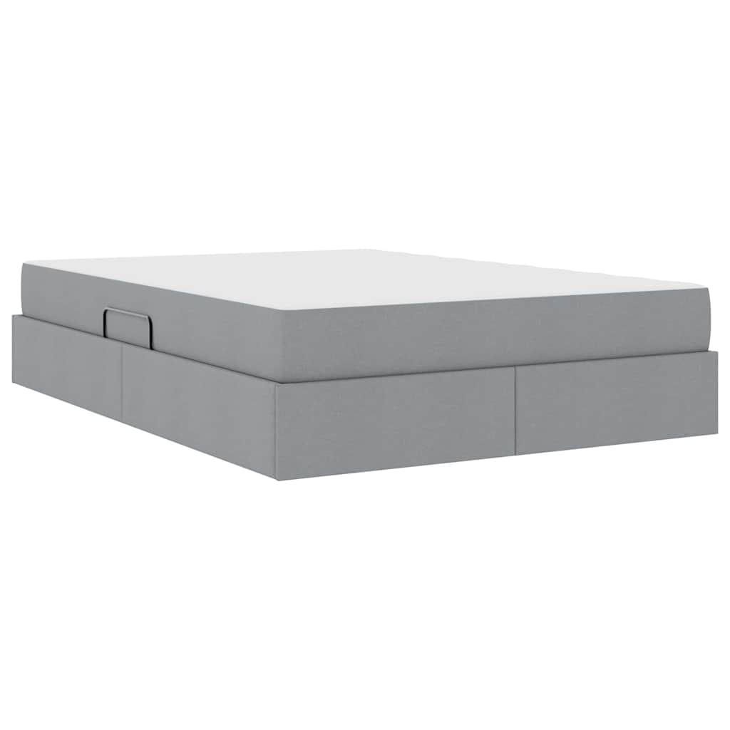 Letto con contenitore e materasso Grigio chiaro 140 x 200 cm | homemem39