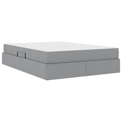 Letto con contenitore e materasso Grigio chiaro 140 x 200 cm | homemem39