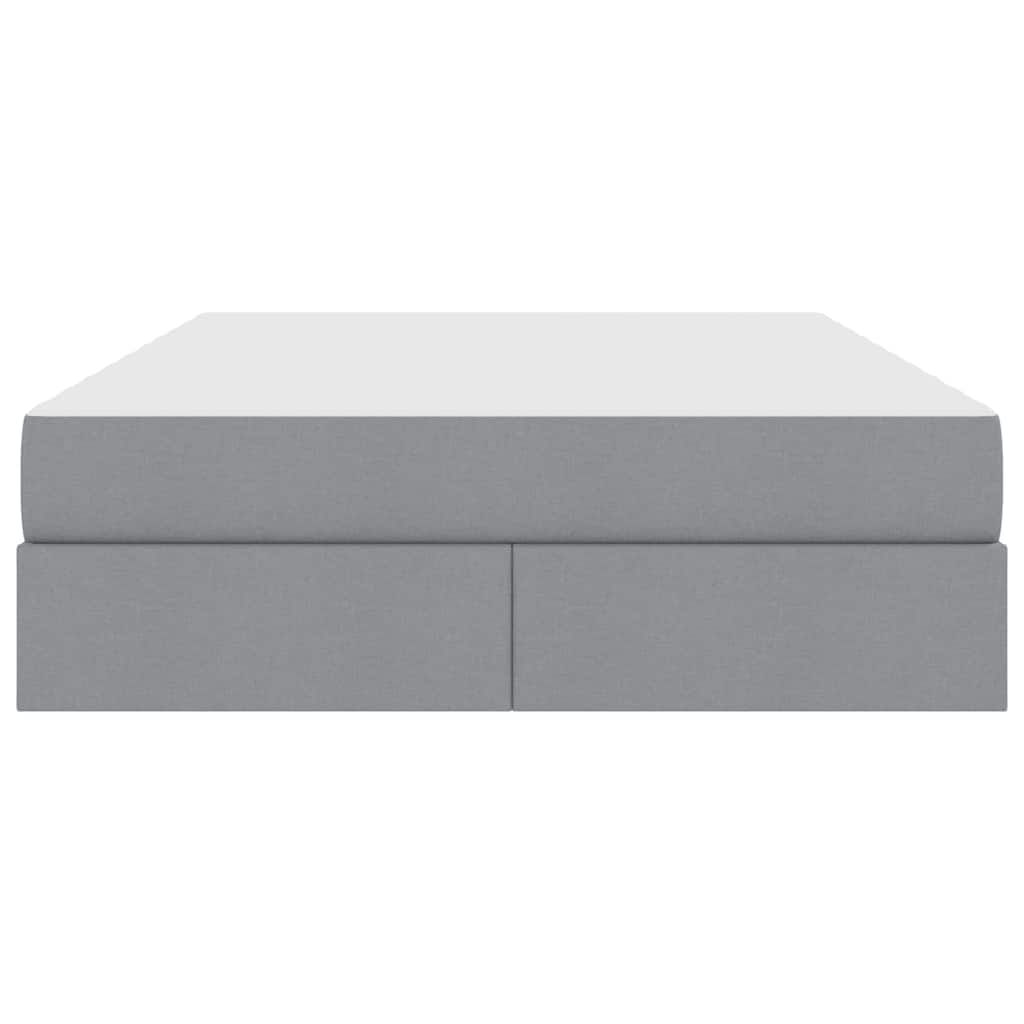 Letto con contenitore e materasso Grigio chiaro 140 x 200 cm | homemem39