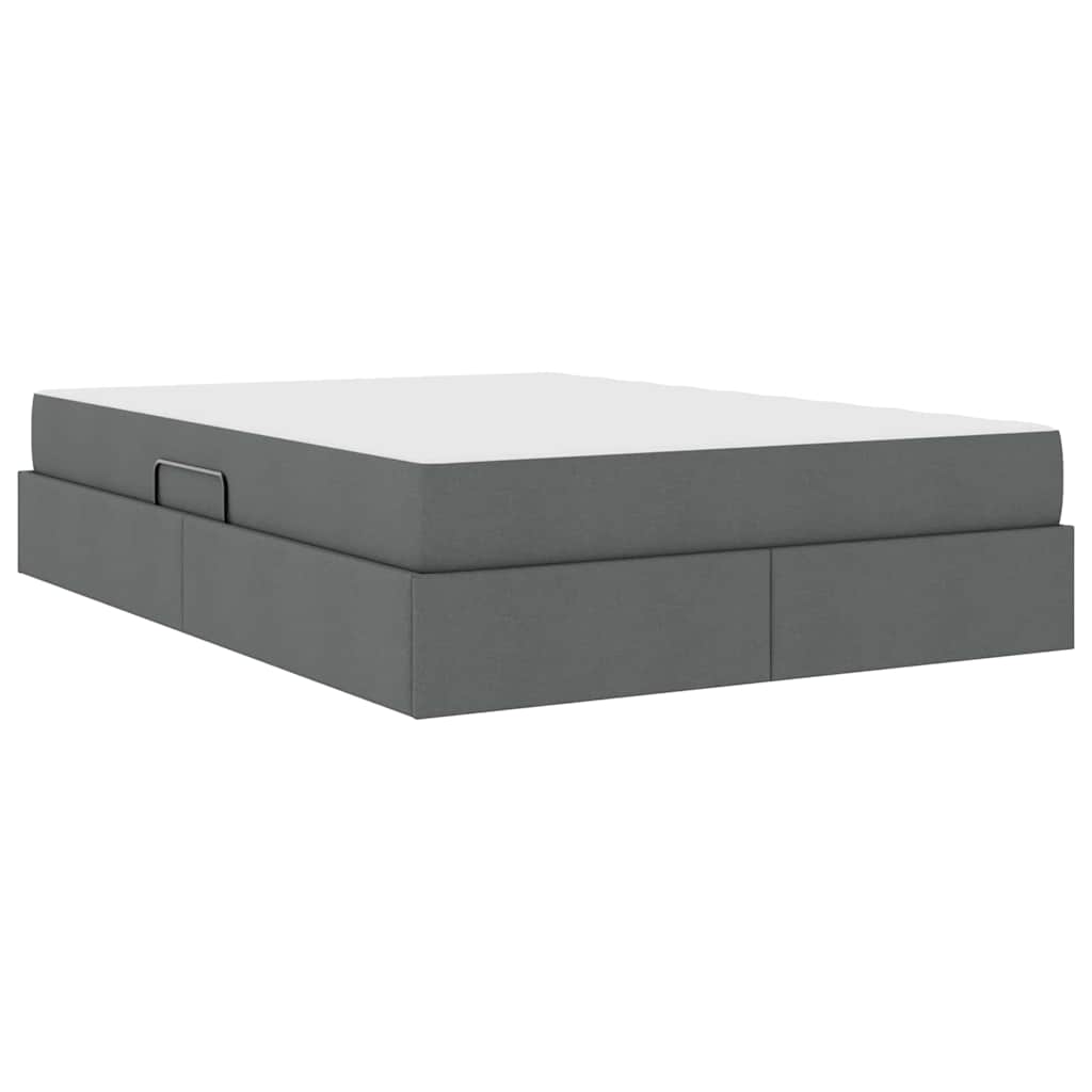 Letto con contenitore e materasso Grigio scuro 140 x 200 cm | homemem39