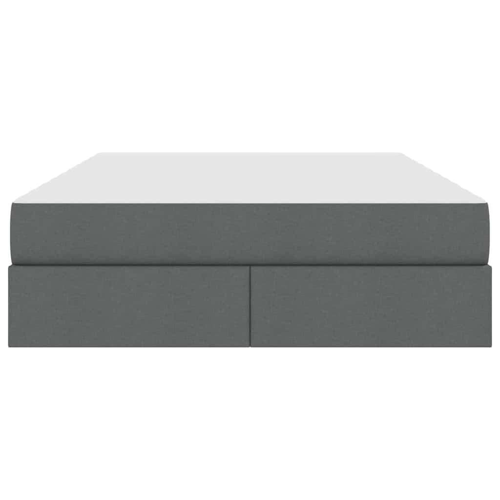 Letto con contenitore e materasso Grigio scuro 140 x 200 cm | homemem39