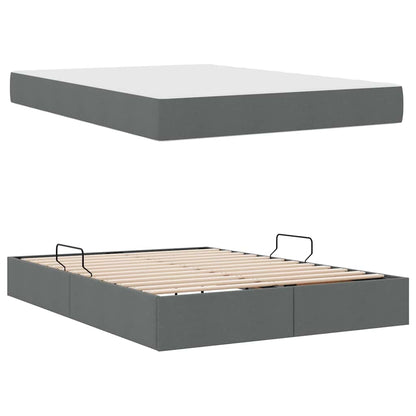 Letto con contenitore e materasso Grigio scuro 140 x 200 cm | homemem39