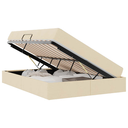 Letto con contenitore e materasso Crema 140 x 200 cm Poliestere | homemem39