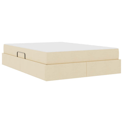 Letto con contenitore e materasso Crema 140 x 200 cm Poliestere | homemem39