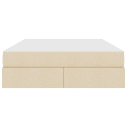 Letto con contenitore e materasso Crema 140 x 200 cm Poliestere | homemem39