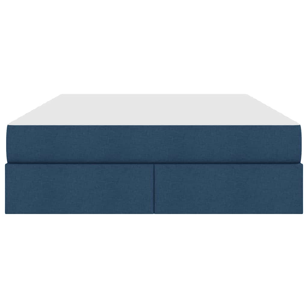 Letto con contenitore e materasso Blu 140 x 200 cm Poliestere | homemem39